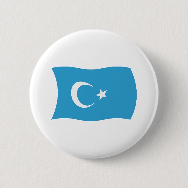 Xinjianj Uigur Flag Button (Front)