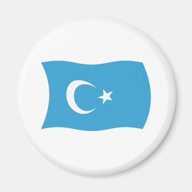 Xinjianj Uigur Flag Magnet (Front)