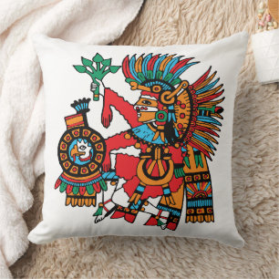 Xipetotec – The Flayed Lord God Of Spring And Rene Throw Pillow