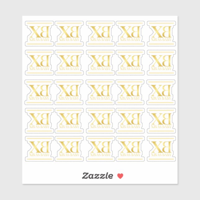 Xiras Baby for baby shoes custom-cut vinyl label (Sheet)
