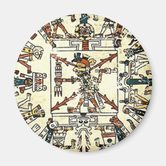 Xiuhtecuhtli Aztec Death God Magnet (Front)