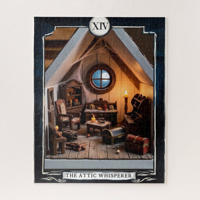 XIV The Attic Whisperer – Hush Now, Tarot Jigsaw Puzzle (Vertical)