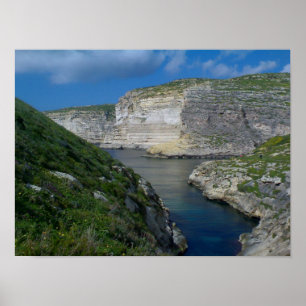 Xlendi Cliffs-Gozo, Malta Poster