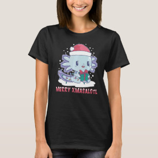 Xmas Alotl Axolotl Merry Xmasalotl Xmas Tree Happy T-Shirt