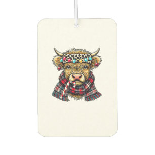 xmas amazing highland cow christmas light _1 air freshener