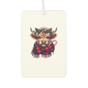 xmas amazing highland cow christmas light air freshener