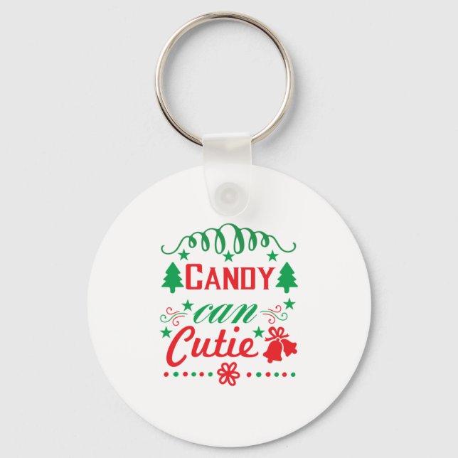 Xmas Art Candy Can Cutie Keychain (Front)