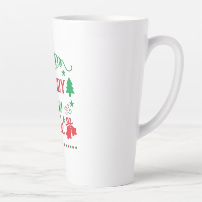 Xmas Art Candy Can Cutie Latte Mug (Right)