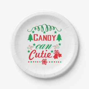 Xmas Art Candy Can Cutie Paper Plate