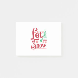 Xmas Art Let Is Snow Post-it Notes