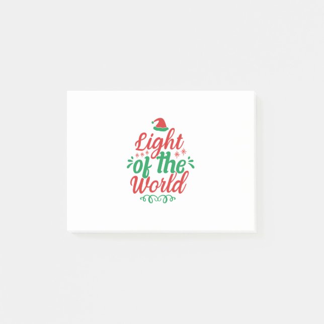 Xmas Art Light Of The World Post-it Notes (Front)