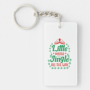 Xmas Art Little Mister Jingle All The Way Keychain