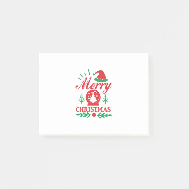 Xmas Art Merry Christmas Post-it Notes (Front)