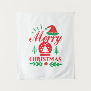 Xmas Art Merry Christmas Tapestry