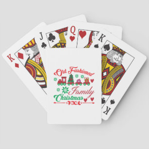 Xmas Art Old Fashioned Family Christmas Playing Cards