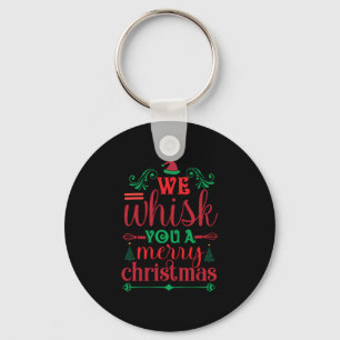 Xmas Art We Whisk You A Merry Christmas Keychain