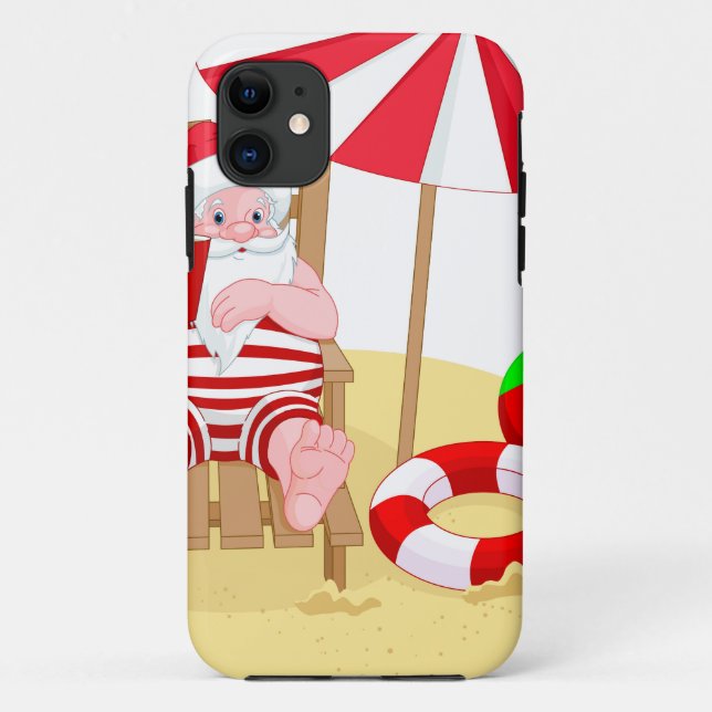 xmas beach santa claus Case-Mate iPhone case (Back)