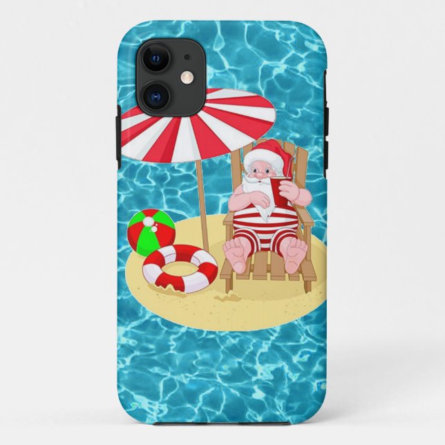 xmas beach santa claus Case-Mate iPhone case (Back)