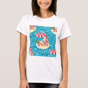 xmas beach santa claus T-Shirt