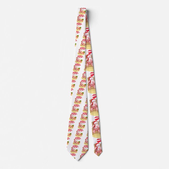 xmas beach santa claus tie (Front)