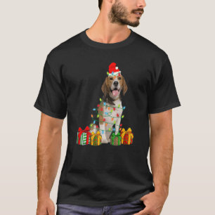 Xmas Beagle Dog Christmas Lights Puppy T-Shirt