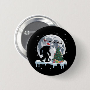 Xmas Bigfoot Santa Tree Sleigh Moon Reindeer Snow 2 Inch Round Button