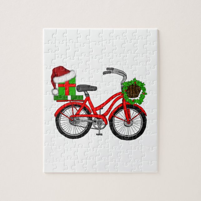 xmas bike jigsaw puzzle (Vertical)