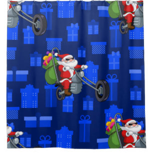 xmas biker santa claus