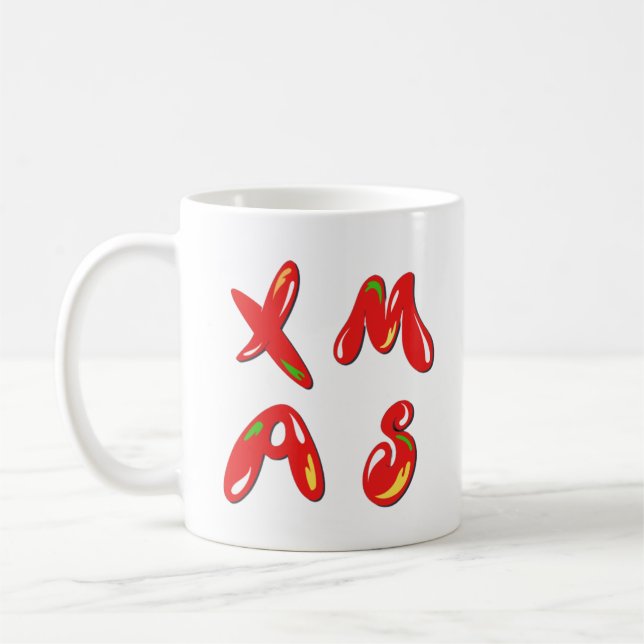 Xmas Bubble Text       Coffee Mug (Left)