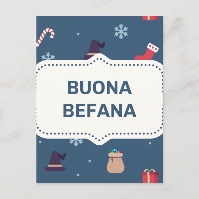 xmas buona Befana Holiday Postcard (Front)