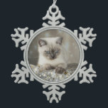 XMAS Cats Snowflake Pewter Christmas Ornament<br><div class="desc">If you are looking for a greeting card or gift for Christmas or just a decoration object,  you are right here.</div>