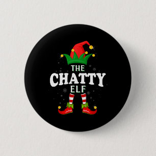 Xmas Chatty Elf Family Matching Christmas Pajama 1 2 Inch Round Button