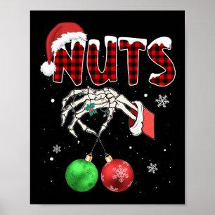 Xmas Chestnuts Chest Nuts Christmas Fun Couple Mat Poster