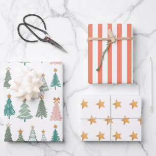 Xmas Colored Noel Christmas Wrapping Paper Sheet