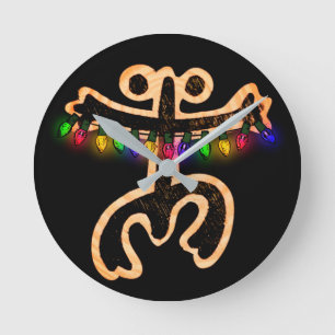 Xmas Coqui Taino  Round Clock