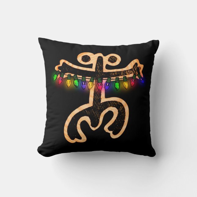 Xmas Coqui Taino   Throw Pillow (Front)