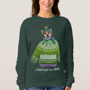 Xmas Cute Corgi Ugly Christmas Dog Mom Sweatshirt