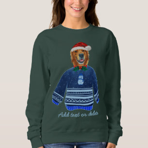 Xmas Cute Golden Retriever Ugly Christmas Dog Mom Sweatshirt