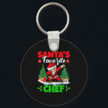 Xmas Dabbing Santa's Favourite Chef Christmas  Keychain<br><div class="desc">Xmas Dabbing Santa's Favourite Chef Christmas</div>