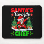 Xmas Dabbing Santa's Favourite Chef Christmas  Mouse Pad<br><div class="desc">Xmas Dabbing Santa's Favourite Chef Christmas</div>