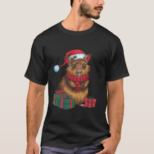 Xmas Decoration Santa Hat Quokka Christmas T-Shirt