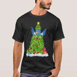 Xmas Decorations Lights Santa Bluebird Christmas T T-Shirt