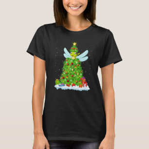 Xmas Decorations Lights Santa Dragonfly Christmas  T-Shirt