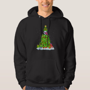 Xmas Decorations Lights Santa Ibis Bird Christmas  Hoodie