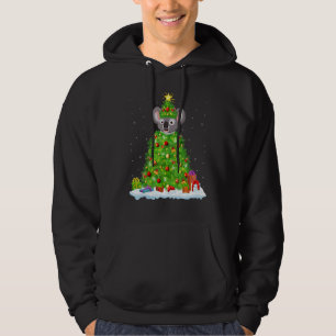Xmas Decorations Lights Santa Koala Christmas Tree Hoodie