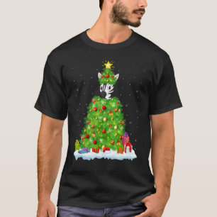 Xmas Decorations Lights Santa Zebra Christmas Tree T-Shirt