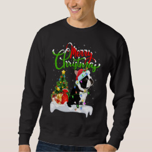 Xmas Decorations Santa Boston Terrier Dog Christma Sweatshirt