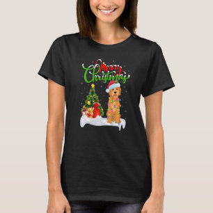 Xmas Decorations Santa Goldendoodle Dog Christmas T-Shirt