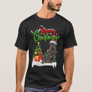 Xmas Decorations Santa Miniature Schnauzer Dog Chr T-Shirt