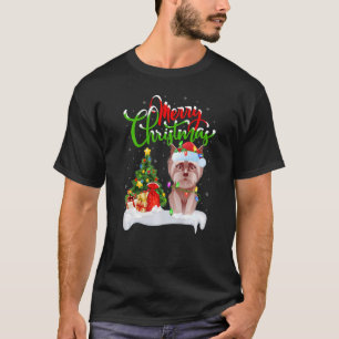 Xmas Decorations Santa Yorkie Dog Christmas T-Shirt